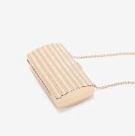 ODM White Striped Acrylic Zinc Alloy Purse Frame