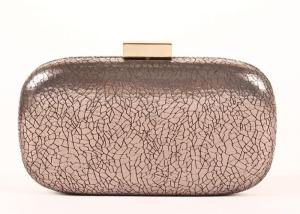 China Western Style Pretty Ladies Leather Clutch Bags With 20 Inch Metal Chain factory