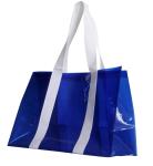PVC Reusable Transparent Fabric Carrier Bags water proof for shopping