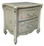 Bedroom furniture liberty style bedside cabinet in two drawers, cabriole legs FN