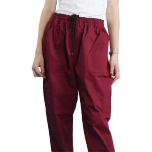 China Restaurant Hotel high Waist Chef Work Pants With Pull String Zipper Fly factory