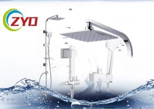 China Flexible Square Shower Head Kit , Shower Head Riser Rail Kit With Shower Holder factory