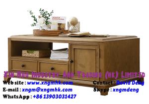 China Solid wood coffee table Ash transparent paint living room coffee table furniture factory