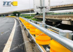 China Polyurethane Roller Highway Crash Barrier Orange / Yellow Eco Friendly factory