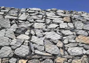 China Hexagonal Hole Galvanized Gabion Box / Gabion Basket Mesh / Stone Cage Retaining Wall factory