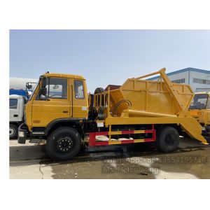 Dongfeng 4X2 170HP 10cbm Swing Arm Skip Loader Garbage Truck