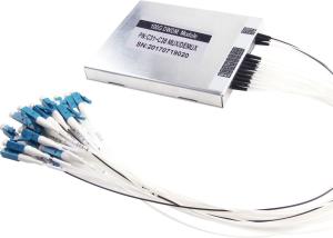 China DWDM Alu BOX Optical Mux Demux For Broadband Transmission 100GHz ITU Channel Spacing factory
