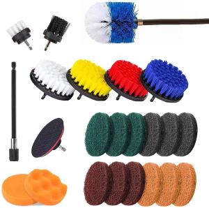 China 23 Piece Drill Brush Attachment Kit Power Scrubber Drill Brushes for Cleaning factory