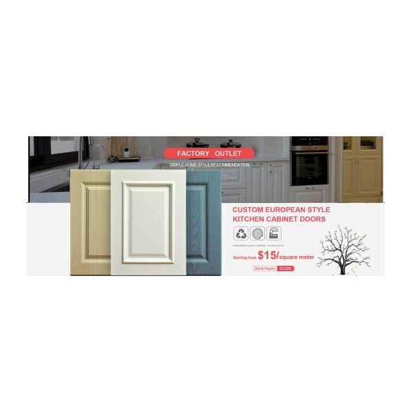 Solid Color / Wood Grain Bathroom Cabinet Doors Mdf Pressed By Pvc Film