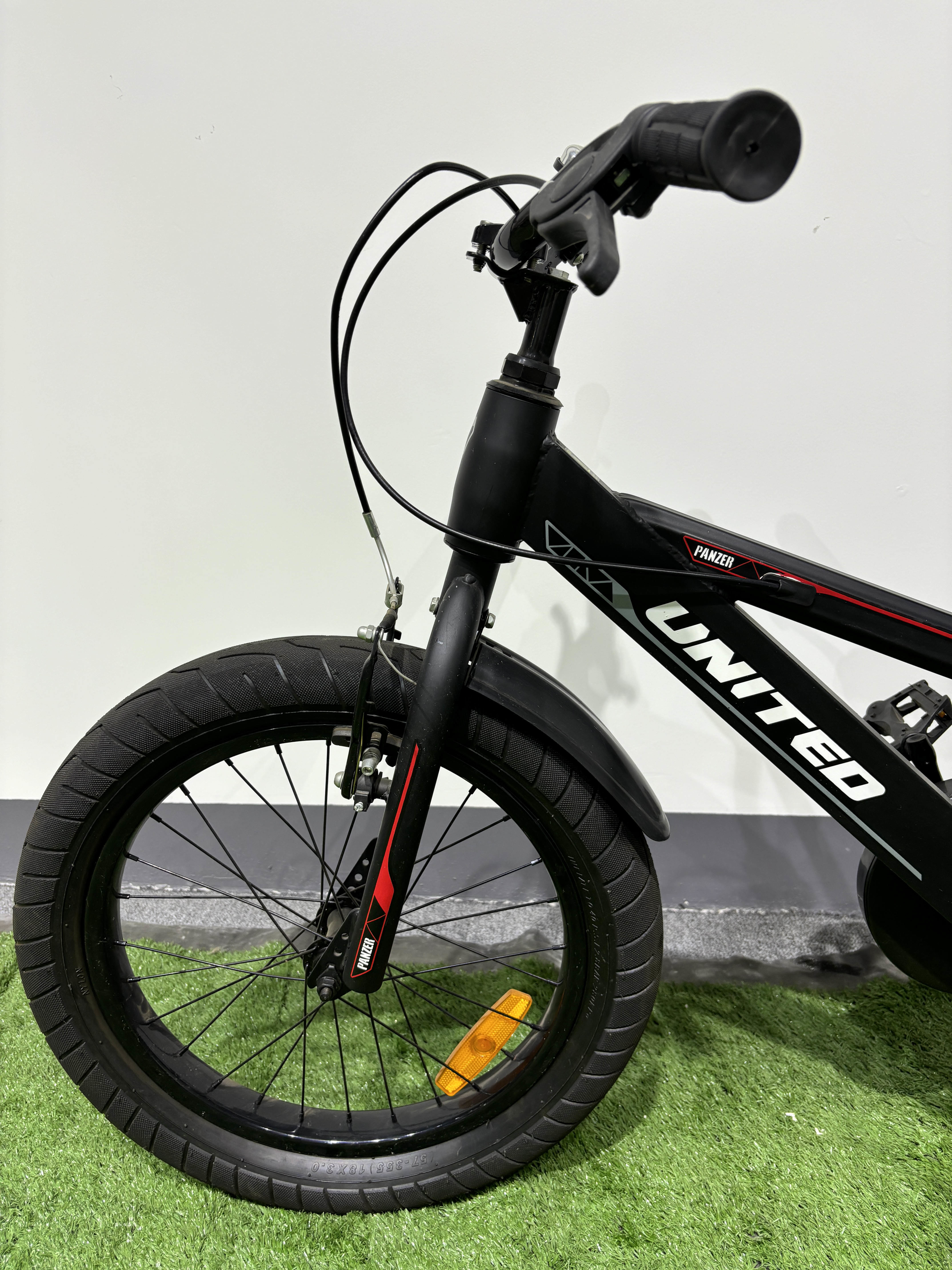 Children Big Fat 4 Wheel Yellow Sporty Kids Bike With Training Wheel