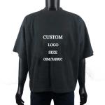 Custom DTG Print Men's Cropped Mock Neck T-Shirt Oversized S-5XL Thick Cotton