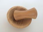 natural living bamboo garlic mortar and pestle with high quality and eco