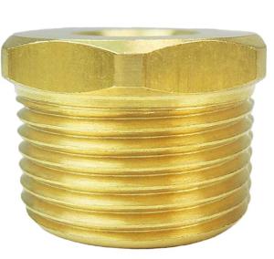 China 3/4&quot; NPT Male X 1/4&quot; NPT Female Brass Tube Fitting Hex Bushing factory