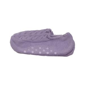 China Purple Short Aloe Infused Spa Socks Acrylic Knitted Slipper For Female factory