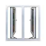Pvc / Upvc Double Glazed Glass Casement Window With Fly Screen European Style