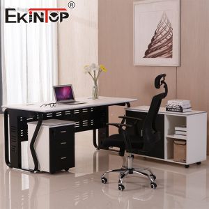 Modern Style Home Office Desk Designer Desk With Cabinet