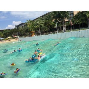PLC Control Amusement Water Park Wave Pool For Surfing