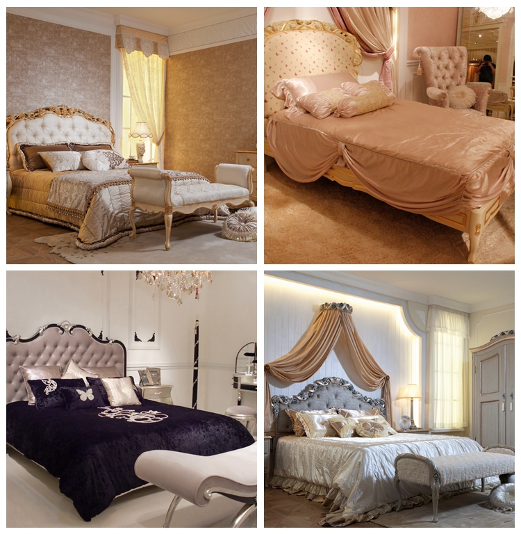 New Design King Bed Frame Bed Set Furniture 9010