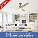 Home Office Necessity 3 Blade Wood Blade Ceiling Fan with Light and Remote