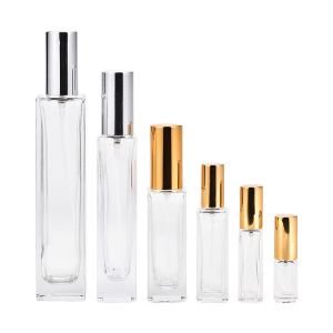 China Small 15ml Refillable Glass Perfume Bottle With Aluminum Atomizer on sale