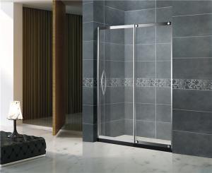 China Sliding 304 Stainless Steel Shower Screens Outside Fixed Glass for Apartment / Home factory