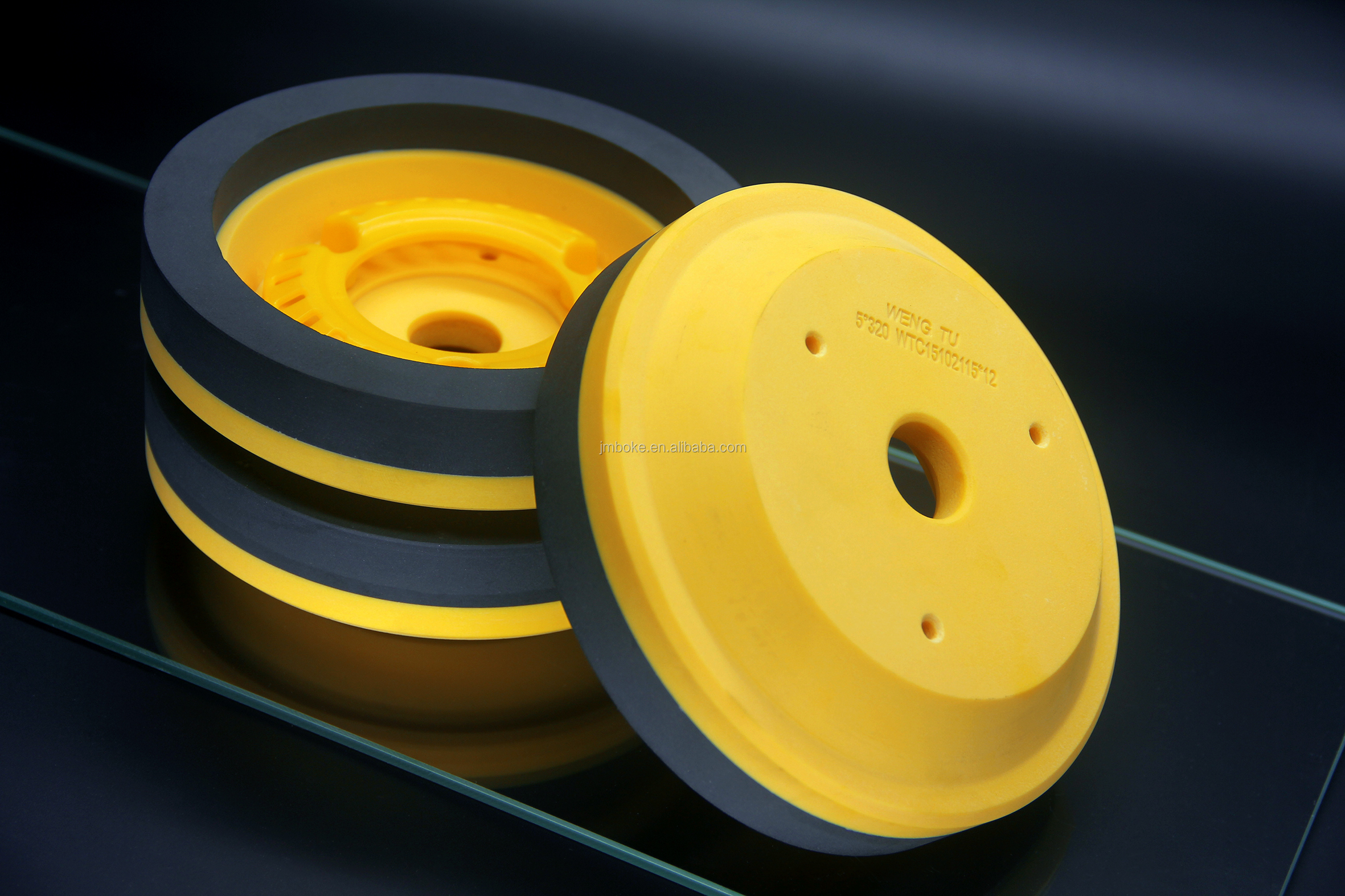Yellow Cup Rearview Mirror Dedicated Resin Grinding Wheel For Glass Processing