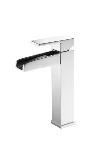 China Chrome Plated Waterfall Bathroom Taps For Surface Mounted Basin factory