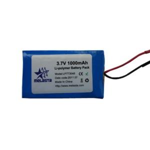 China Lithium Polymer Battery Pack 1000mAh 3.7V For Electric Power factory