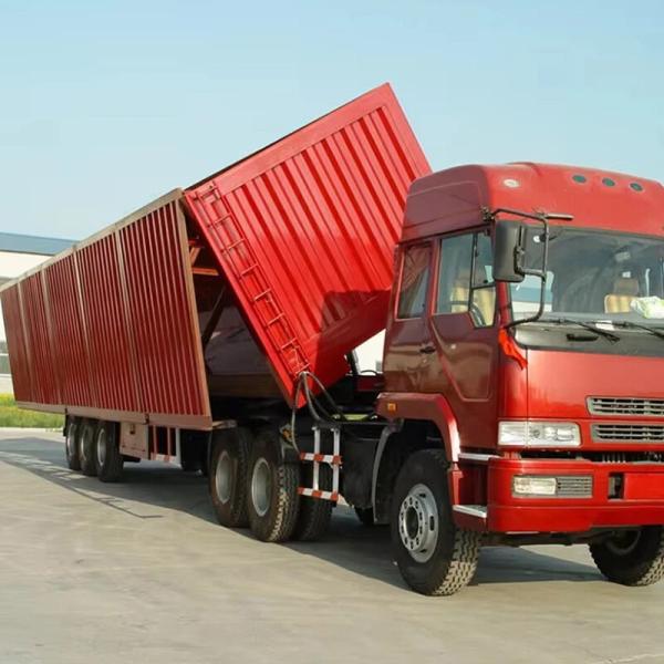 3-Axles Tipping Coal Mine Transportation Semi Trailer Engineered For Efficient