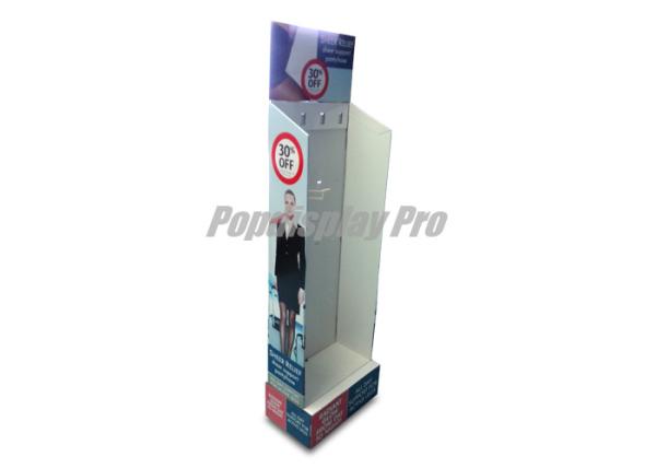 Custom Cardboard Hook Display , Rigid Cardboard Stand Up Display With Price Tag