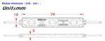 1.2w 12v 120LM 3-leds 5630 samsung led module for channel letter,with 5 years