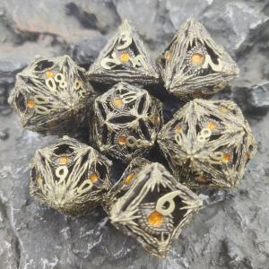 China Hand Polished Metal Polyhedral Dice Resin Polyhedral High Temperature factory