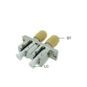 China LC-ST Duplex Fiber Optic Adapters Ceramic Ferrule Optical Cord Adapter Metal Material factory