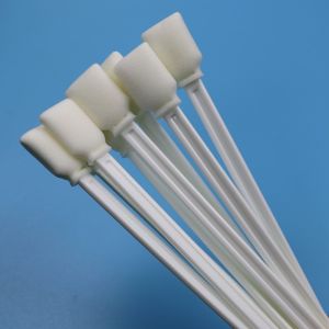 China Lint Free 228mm Extra Long Handle Rectangular Sponge Detailing Swab Printer Cleaning Foam Swab factory