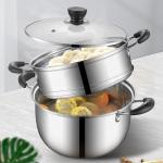 Wholesale TOP Seller Cookware Silver Cooker Soup Pots Round Steamer Cooker Steam