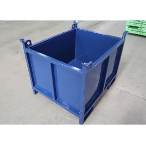 Warehouse Rigid Steel Pallet Stillage Cage Stackable ISO9001 Certificated
