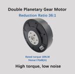48V High Torque Gear Motor 230rpm Brushless Dc Geared Exoskeleton For Joints