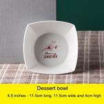 Japanese Cherry Blossom White Round Rectangle Square Baking Dessert Bowl
