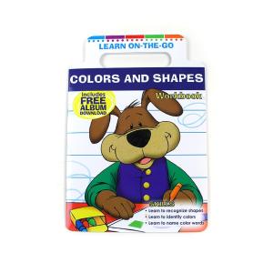 China Handle Workbook Childrens Book Printing For Colors And Shapes Learning, Cute Puppy Purse Book factory