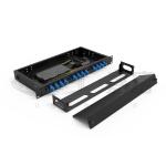 1U Fixed Patch Panel Capacity 12/24/48 Fiber Rack Mount Patch Panel Optonal LC