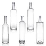 Clear or Customized Cork Cap 700ml 750ml Round Glass Bottle for in Yuncheng