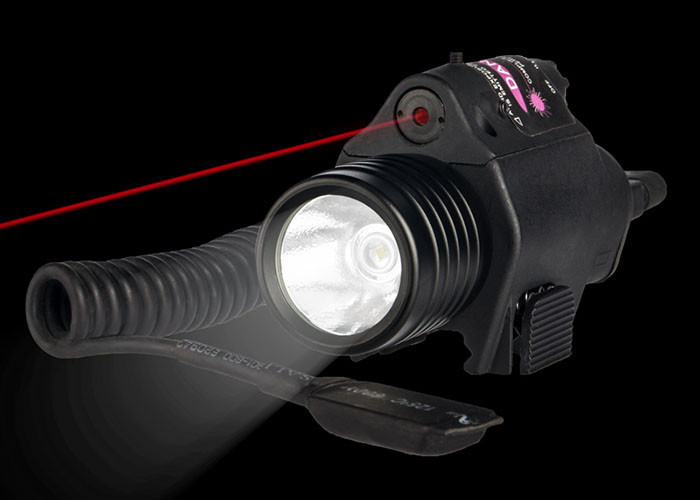 M6 Model Red Laser Tactical LED Flashlight Super Bright 93mm Overall Length