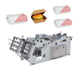 China Regular Size Hamburger Box Making Machine 4.0KW High Speed factory