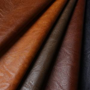 China 1.0mm Retro Crazy Horse Soft Semi-Pu Leather Brushed Bottom For Bags Furniture Decoration Packaging factory