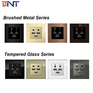 Hotel All in One Media Socket Panel/ Smart HD Media Platform/ Media HUB Jack