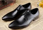 Genuine Leather Men'S Wedding Dress Shoes Formal Business Shoes With Black