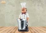Polyresin Chef Bottle Holders Restaurant Italian Chef Tabletop Statue Wine Rack