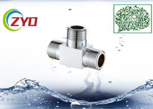 China Bathroom Plumbing Diverter Valve , Silver Surface Shower 3 Way Diverter Valve factory