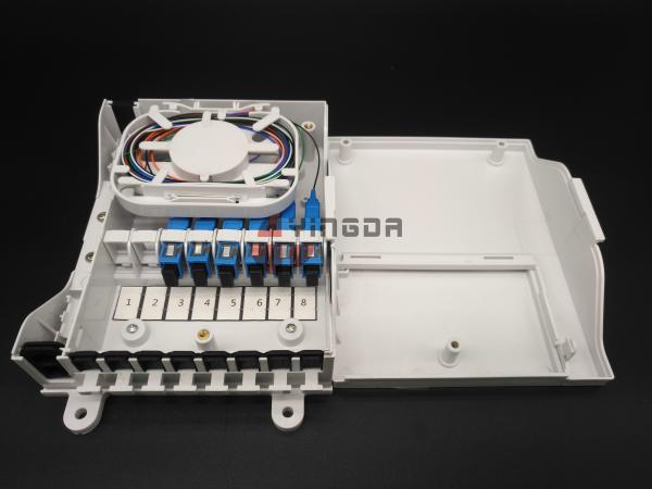 8 Port Fiber Optic Termination Box / FTTH Mini Splitter Box Wall Mounting On