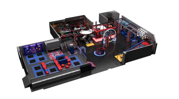 Multifunctional Indoor Commercial Trampoline Park Equipment Customized for